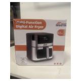 8.5QT Air Fryer with Visual Window, Large Family Size XL Airfryer with 8 Presets, Stainless Steel Oven for Fast Healthy Cooking, Reheat & Crisp, Dishwasher Safe, Gift Box Included