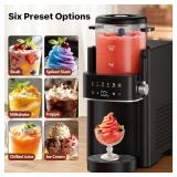 $180 Slushie Machine, Ice Cream Maker, Slushy Machine for Home and Families, No ice needed with Rapid Chill & Temperature Control, Multi-function for Margarita, Frapp , Easy to Clean, Black