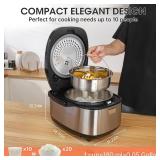 $170 Rice Cooker 10 Cup Uncooked / 20 Cup Cooked,Induction Heating & Fuzzy Logic Technology,Electric Smart Rice Cooker With LCD Display,11 Multi Portable Rice Maker,Delay Timer & Auto Keep Warm