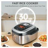 $170 Rice Cooker 10 Cup Uncooked / 20 Cup Cooked,Induction Heating & Fuzzy Logic Technology,Electric Smart Rice Cooker With LCD Display,11 Multi Portable Rice Maker,Delay Timer & Auto Keep Warm
