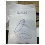 Elongated Bidet Toilet Seat with Soft-Close Lid, Self-Cleaning Dual Nozzles, Non-Electric Bidet Seat with Adjustable Water Pressure, White Toilet Seat for Elongated Toilets with Brass