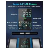 LOFTILLA Smart Scale for Body Weight, 8-Electrode Bluetooth Bathroom Scale with BMI Body Fat Muscle Mass, 50+ Full Body Composition Metrics, High Accurate Scales with 5.4" Large LED Display Black