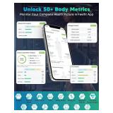 LOFTILLA Smart Scale for Body Weight, 8-Electrode Bluetooth Bathroom Scale with BMI Body Fat Muscle Mass, 50+ Full Body Composition Metrics, High Accurate Scales with 5.4" Large LED Display Black
