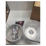 $170 6QT Round Chafing Dishes for Buffet: 4 Pack White Chafers and Buffet Warmers Sets, Maifanite-Coated Food Warmer with 4 Tongs 4 Spoons 4 Slotted Spoons 2 Gloves, for Parties, Wedding, Events, Cate