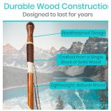 Vive Wooden Walking Stick - Willow Cane for Seniors Hiking & Balance - Heavy Duty Carved Twisted Wood Sticks for Men & Women - Stylish Support Pole for Outdoor Trekking & Weight Bearing