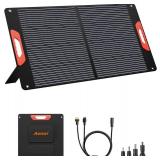 120W Portable Solar Panels for Power Station, 120 Watt ETFE Monocrystalline Foldable 20V DC Output Solar Panel Charger, 24% High Efficiency, QC3.0 USB-A & Type-C Output for Outdoor Camping RV Blackout