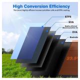 120W Portable Solar Panels for Power Station, 120 Watt ETFE Monocrystalline Foldable 20V DC Output Solar Panel Charger, 24% High Efficiency, QC3.0 USB-A & Type-C Output for Outdoor Camping RV Blackout