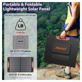 120W Portable Solar Panels for Power Station, 120 Watt ETFE Monocrystalline Foldable 20V DC Output Solar Panel Charger, 24% High Efficiency, QC3.0 USB-A & Type-C Output for Outdoor Camping RV Blackout