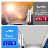 Roof Sunshade for Tesla Model Y Juniper 2026, Upgraded Sag-Free Sunroof Shade Roof Sun Shades for New Model Y Juniper Accessories Heat Insulation/Reflection 16Pcs Clips