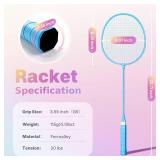 AboveGenius Badminton Rackets Set, Lightweight Badminton Set Includ 4/6 PCS Rackets, 6 Birdies, Outdoor Backyard Games, Racquets for Adults, Teens, Family Beginner