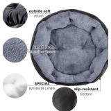 Asvin Small Dog Bed for Small Dogs, Cat Beds for Indoor Cats, Pet Bed for Puppy and Kitty, Extra Soft & Machine Washable with Anti-Slip & Water-Resistant Oxford Bottom, Black, 20 inches