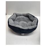 Asvin Small Dog Bed for Small Dogs, Cat Beds for Indoor Cats, Pet Bed for Puppy and Kitty, Extra Soft & Machine Washable with Anti-Slip & Water-Resistant Oxford Bottom, Black, 20 inches