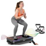 AXV Vibration Plate Fitness Platform Exercise Machine Vibrating Shaking Full Body Shaker Workout Vibrate Stand Shake Board Sport for Weight Loss Fat Burner for Gym Home Office