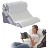 Ahpmeoa 3PCS Wedge Pillow Set for After Surgery, Back Pillow for Bed Sitting up, 10-in-1 Foam Wedge Pillow for Acid Reflux & Back Pain Relief, Post Surgery Pillow for GERD & Snoring, White