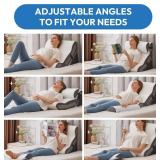 Ahpmeoa 3PCS Wedge Pillow Set for After Surgery, Back Pillow for Bed Sitting up, 10-in-1 Foam Wedge Pillow for Acid Reflux & Back Pain Relief, Post Surgery Pillow for GERD & Snoring, White