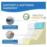 Ahpmeoa 3PCS Wedge Pillow Set for After Surgery, Back Pillow for Bed Sitting up, 10-in-1 Foam Wedge Pillow for Acid Reflux & Back Pain Relief, Post Surgery Pillow for GERD & Snoring, White