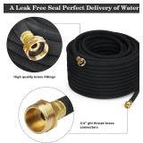 Heavy Duty Soaker Hose 25FT 1/2 Inch Rubber Garden Drip Irrigation Hose with Solid Brass Connector Water Saving Linkable Soaker Hose for Garden Bed Flower Vegetable Lawn