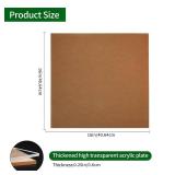 Lesnlok 1 Pieces 16 x 16 Acrylic Sheet 1/4 inch Thick 6mm Clear Plexiglass Sheet, for Sign,Craft, Photo Frame, DIY Display Projects (1, 16" x 16")