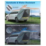 JOYTUTUS SUV Tailgate Tent with Awning Shade, Car Roof Canopy and Poles, Water Resistant Camping Tent, Outdoor Travel Preferred, Universal Fit Most SUV- Green