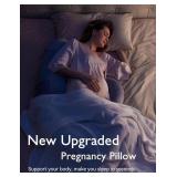 Momcozy Pregnancy Pillow, Original F Shaped Maternity Pillow for Pregnant Women with Adjustable Wedge Pillow, Full Body Support Pregnancy Pillows for Side Sleeping with Velvet Cover, Grey