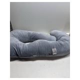 Momcozy Pregnancy Pillow, Original F Shaped Maternity Pillow for Pregnant Women with Adjustable Wedge Pillow, Full Body Support Pregnancy Pillows for Side Sleeping with Velvet Cover, Grey