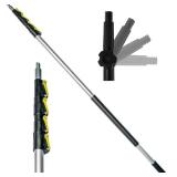 DOCA Telescoping Pole 5-12 Ft - Extension Pole for Cleaning, Feather Duster, Window Washing Kit, Paint Roller, Window Squeegee - High Reach Extendable Kit for Indoor & Outdoor - Pole Only