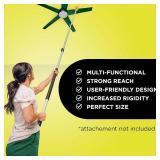 DOCA Telescoping Pole 5-12 Ft - Extension Pole for Cleaning, Feather Duster, Window Washing Kit, Paint Roller, Window Squeegee - High Reach Extendable Kit for Indoor & Outdoor - Pole Only