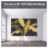 Gold Banana Leaf wall murals Peel and Stick self Adhesive Wallpaper for Bedroom Living Room - 58"x86"