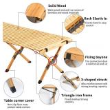 $170 Portable Folding Table,4Ft Bamboo Outdoor Camping Table,Low Picnic Table for Sitting on the Floor,Beach Foldable Table with Carry Bag and Tablecloth,Boho Table for Camping,BBQ,Party