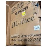 JILoffice Magnetic Chalkboard/Black Board 48 x 36 Inch, Black Aluminum Frame Board with Marker Tray for Office Home and School