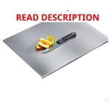 304 Stainless Steel Cutting Board   Stainless Steel Kitchen Chopping Boards Non-Slip, Dishwasher Safe   Ideal for Meat, Vegetables, Fruits, Bread & Baking   Commercial & Home Use (15.7 * 11.8in)