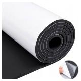20" x 60" Neoprene Sponge Foam Sheet with Adhesive, 1/4" Thick Large Closed Cell Marine Foam Roll, Rubber Insulation Pad Water Resistant for Boats, RV , Gaskets, Anti Vibration DIY Craft