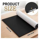 20" x 60" Neoprene Sponge Foam Sheet with Adhesive, 1/4" Thick Large Closed Cell Marine Foam Roll, Rubber Insulation Pad Water Resistant for Boats, RV , Gaskets, Anti Vibration DIY Craft