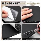 20" x 60" Neoprene Sponge Foam Sheet with Adhesive, 1/4" Thick Large Closed Cell Marine Foam Roll, Rubber Insulation Pad Water Resistant for Boats, RV , Gaskets, Anti Vibration DIY Craft