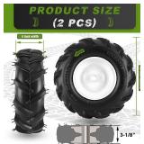 13x5.00-6" Tiller Tire and Wheel, 3/4" Axle Size 13x5.00-6 Tiller Tires Compatible with Troy-Bilt, Craftsman, Garden Tractor, Trencher, Tillers Replacement Tire, 3-1/8" Centered Hub, 2 Pack