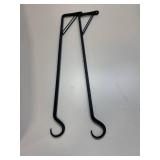 23 inch Plant Hanger, Sturdy Hanging Plant Bracket Outdoor, Hanging Plant Wall Hook Heavy Duty, for Hanging Bird Feeders, Planters, Lanterns, Wind Chimes, Indoor/Outdoor Use, Black, Set of 2