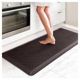 HappyTrends Kitchen Floor Mat - 4/5 Inch Thick Anti-Fatigue Kitchen Rug,Waterproof Non-Slip Kitchen Mats and Rugs Heavy Duty Ergonomic Comfort Rug for Kitchen,Office,Sink,Laundry,(22"x54", Chocolate)