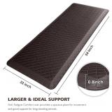 HappyTrends Kitchen Floor Mat - 4/5 Inch Thick Anti-Fatigue Kitchen Rug,Waterproof Non-Slip Kitchen Mats and Rugs Heavy Duty Ergonomic Comfort Rug for Kitchen,Office,Sink,Laundry,(22"x54", Chocolate)