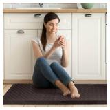 HappyTrends Kitchen Floor Mat - 4/5 Inch Thick Anti-Fatigue Kitchen Rug,Waterproof Non-Slip Kitchen Mats and Rugs Heavy Duty Ergonomic Comfort Rug for Kitchen,Office,Sink,Laundry,(22"x54", Chocolate)