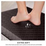 HappyTrends Kitchen Floor Mat - 4/5 Inch Thick Anti-Fatigue Kitchen Rug,Waterproof Non-Slip Kitchen Mats and Rugs Heavy Duty Ergonomic Comfort Rug for Kitchen,Office,Sink,Laundry,(22"x54", Chocolate)