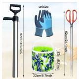 Mantis and Ghost Shrimp Pump Kits, Easy to Carry Beach Artifact, Shrimp Extractor Clam Pump Gun, Seafood Catching Device Stainless Steel Catching Tool (large size kits)