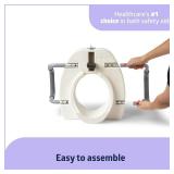 3 COUNT Medline 5" Elongated Raised Toilet Seat, with Lock and Removable Padded Arms- A Medical Seat for Seniors, Elderly, Adults, or Post-Surgery Recovery, 1 Ct.