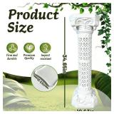 DAMAGED, SINGLE Vintage Wedding Roman Pillars, Columns and Pillars,White Pillar Stand for Ceremonies,Events,Banquets,Flower and Plant Display(Heart Shaped)