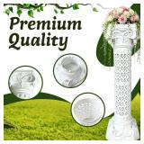 DAMAGED, SINGLE Vintage Wedding Roman Pillars, Columns and Pillars,White Pillar Stand for Ceremonies,Events,Banquets,Flower and Plant Display(Heart Shaped)