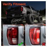 $330 TRUE MODS Smoked Full LED Tail Light Assembly Replacement for 2019-2026 GMC Sierra 1500 & 2020-2024 GMC Sierra 2500 3500 HD w/Stock Halogen Taillight Aftermarket Rear Brake Stop Turn Signal Lamp