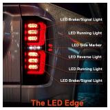 $330 TRUE MODS Smoked Full LED Tail Light Assembly Replacement for 2019-2026 GMC Sierra 1500 & 2020-2024 GMC Sierra 2500 3500 HD w/Stock Halogen Taillight Aftermarket Rear Brake Stop Turn Signal Lamp