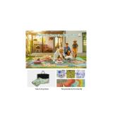 Lahome Floral Indoor Outdoor Rugs, 6x9ft Non Slip Outdoor Patio Rug for Balcony Deck, Soft Outdoor Area Rug for Camping PicnicBackyard, RV Outdoor Rugs for Living Room Dining Bedroom,Multi