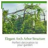 Garden Arch Arbor Trellis for Climbing Plants Outdoor, 7.8 ft Extra Tall Cucumber Trellis Raised Bed Climbing Vine Plant Support, Grape Vegetable Tomato Pumpkin Peas Bean, Black