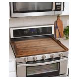 TIDITA Acacia Stove Top Covers for Electric Stove - Wooden Noodle Board for Gas Stovetop - Stove Top Covers for Gas Burners - Wooden Kitchen Sink Cover for Counter Space & Decorative Tray (Walnut)