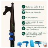 EVERSPROUT Telescoping Boat Hook | Floats, Scratch-Resistant, Sturdy Design | Durable & Lightweight, 3-Stage Anodized Aluminum Pole | Threaded End for Boating Accessories